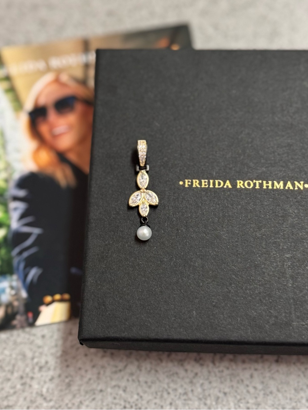 Freida Rothman Petal of Light Pearl Charm